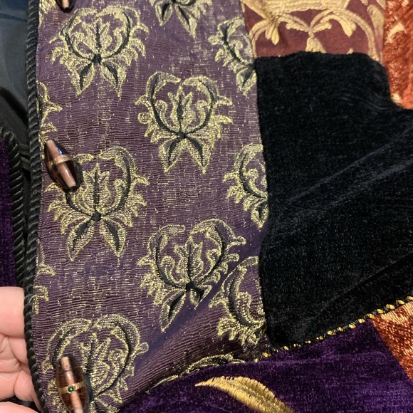 Julia Kim 90s Vintage Jewel Tones Brocade Jacket Shacket - Picture 13 of 15